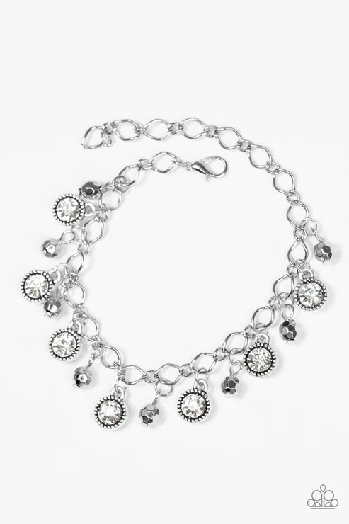 Paparazzi ♥ Stratosphere Shimmer - White ♥ Bracelet