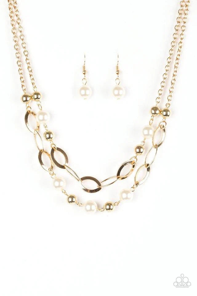 Paparazzi ♥ GLIMMER Takes All - Gold ♥ Necklace