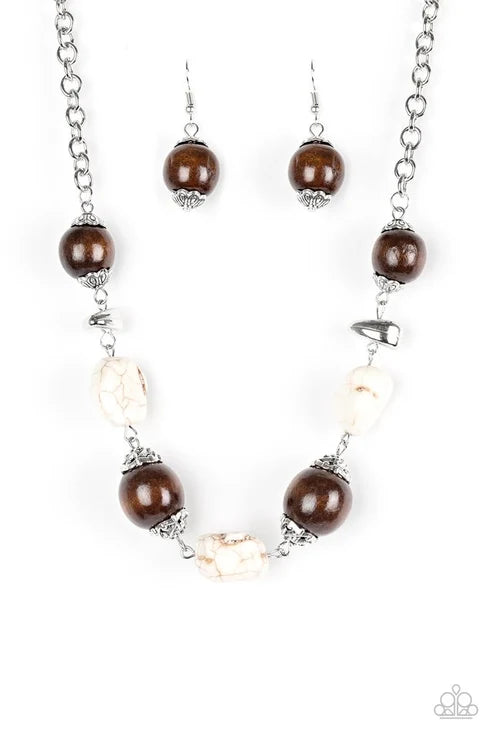 Paparazzi ♥ Earth Goddess - White ♥ Necklace