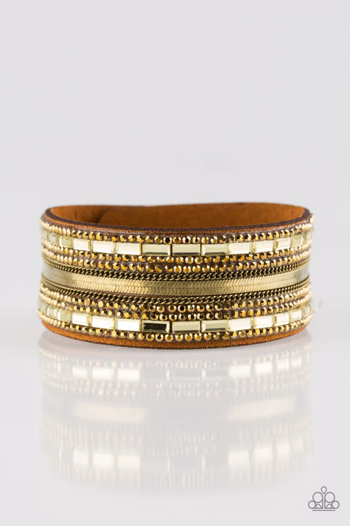 Paparazzi ♥ Teasingly Tomboy - Brass ♥ Bracelet