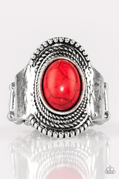 Paparazzi ♥ Modern Mesa - Red ♥ Ring