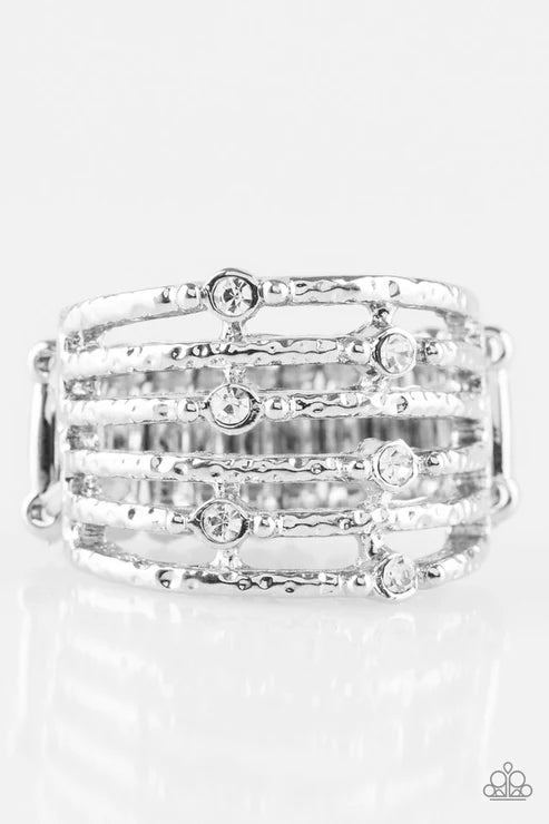 Paparazzi ♥ Scale Up - White ♥ Ring