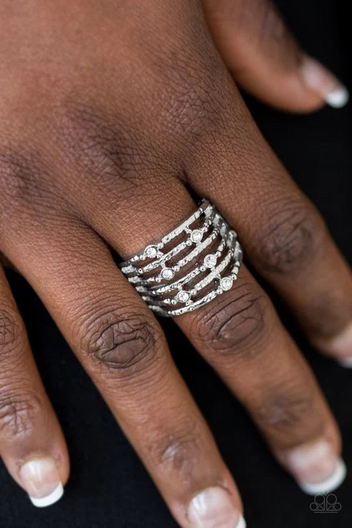 Paparazzi ♥ Scale Up - White ♥ Ring