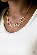 Paparazzi ♥ Gorgeously Geometric - Copper ♥ Necklace