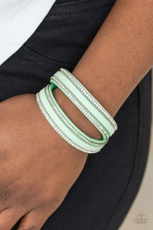 Paparazzi ♥ Going For Glam - Green ♥ Bracelet