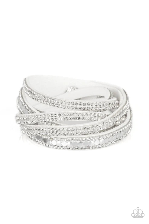 Paparazzi ♥ Rock Star Attitude - White ♥ Bracelet