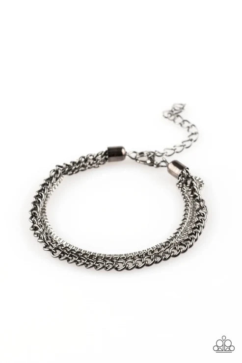 Paparazzi ♥ Industrial Icon - Black ♥ Bracelet