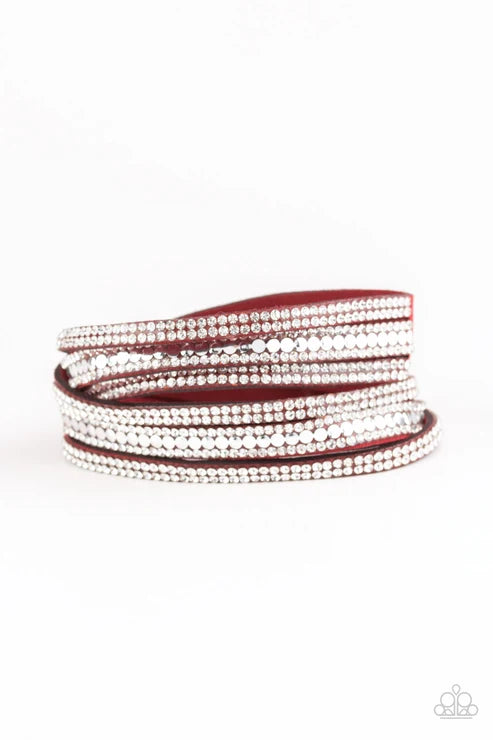 Paparazzi ♥ Rock Star Attitude - Red ♥ Bracelet