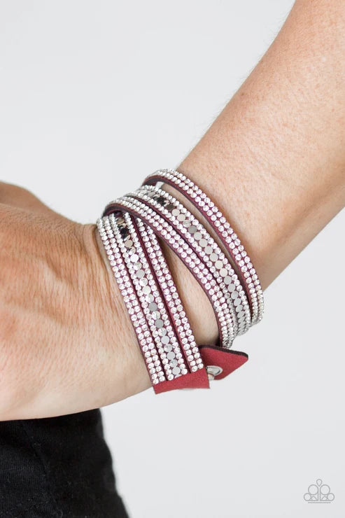 Paparazzi ♥ Rock Star Attitude - Red ♥ Bracelet