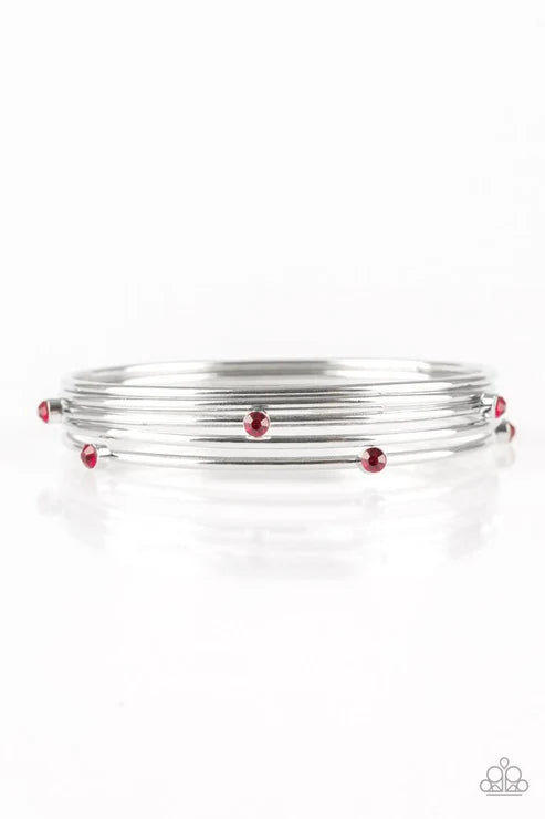 Paparazzi ♥ Delicate Decadence - Red ♥ Bracelet