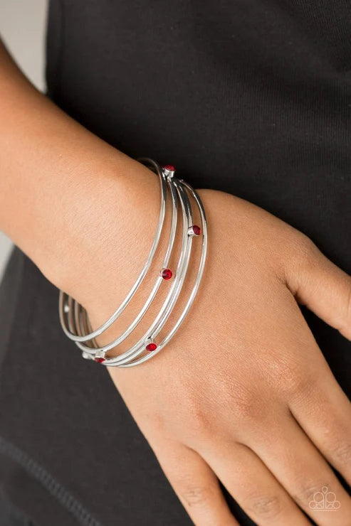 Paparazzi ♥ Delicate Decadence - Red ♥ Bracelet