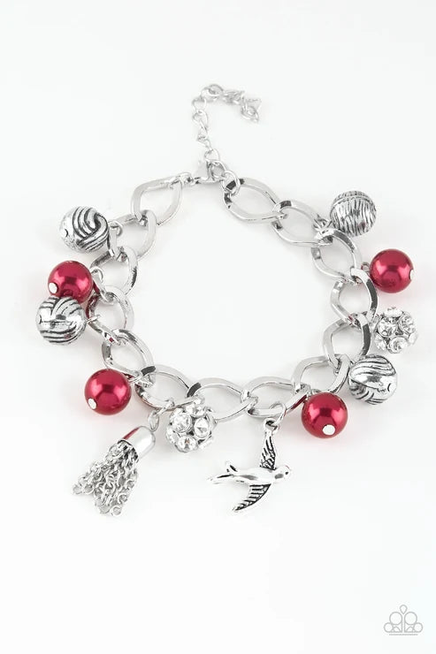 Paparazzi ♥ Lady Love Dove - Red ♥ Bracelet