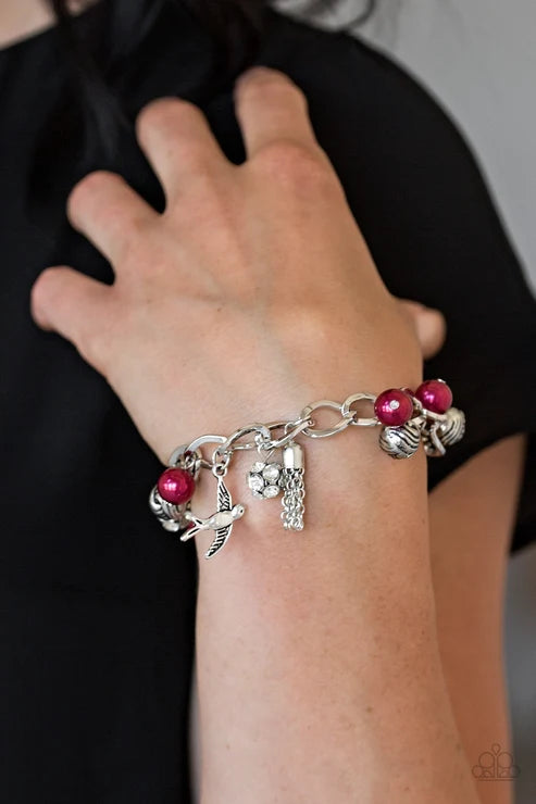 Paparazzi ♥ Lady Love Dove - Red ♥ Bracelet