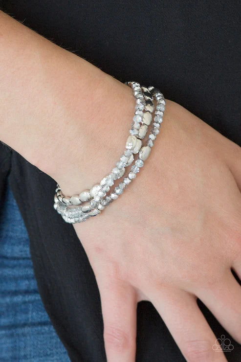 Paparazzi ♥ Hello Beautiful - Silver ♥ Bracelet