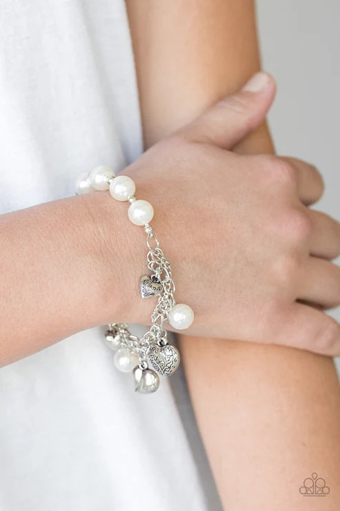 Paparazzi ♥ More Amour - White ♥ Bracelet