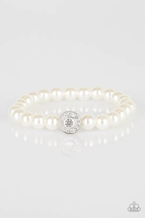 Paparazzi ♥ Follow My Lead - White ♥ Bracelet