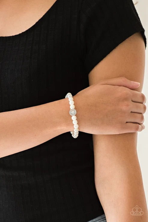 Paparazzi ♥ Follow My Lead - White ♥ Bracelet