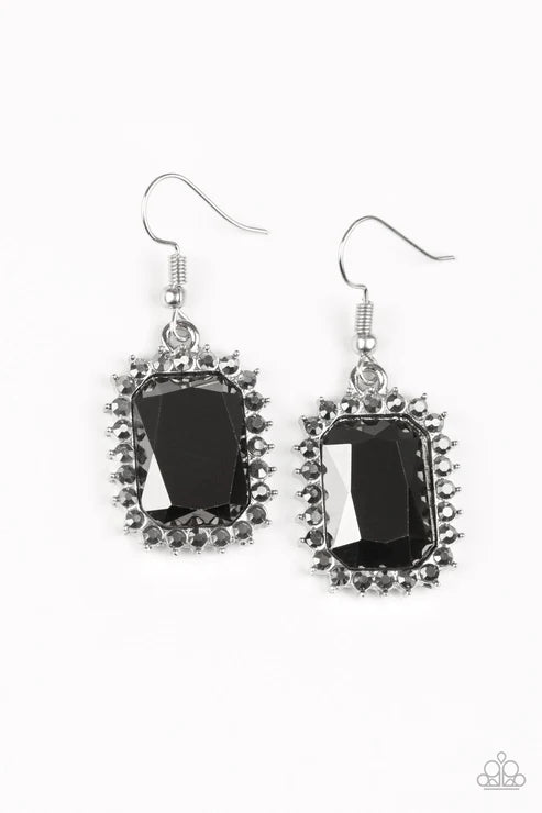 Paparazzi ♥ Downtown Dapper - Black ♥ Earrings