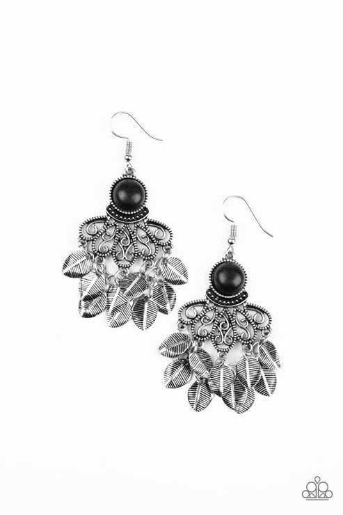 Paparazzi ♥ A Bit On The Wildside - Black ♥ Earrings