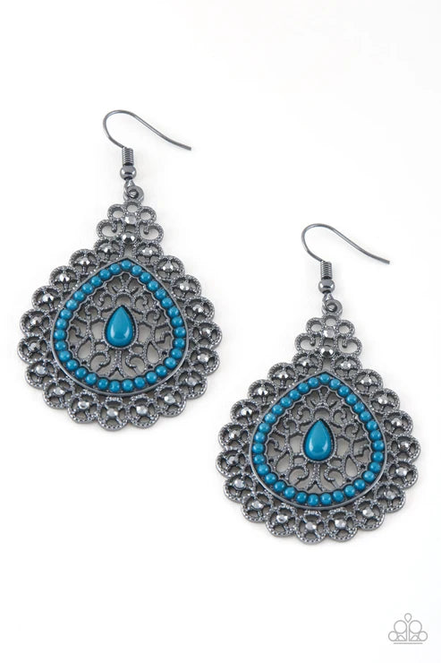 Paparazzi ♥ Carnival Courtesan - Blue ♥ Earrings