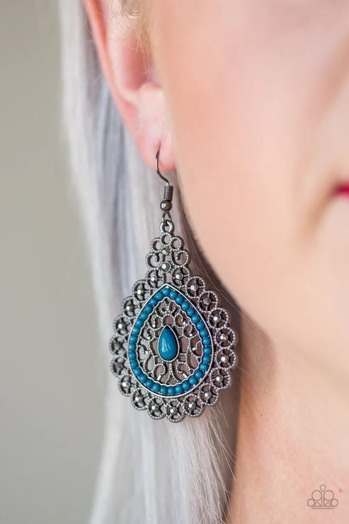 Paparazzi ♥ Carnival Courtesan - Blue ♥ Earrings