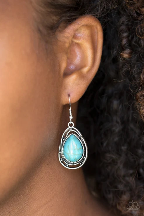 Paparazzi ♥ Abstract Anthropology - Blue ♥ Earrings