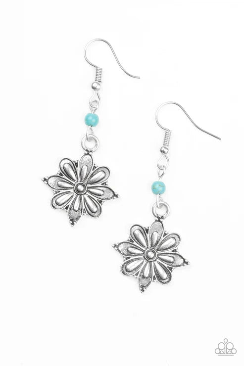 Paparazzi ♥ Cactus Blossom - Blue ♥ Earrings