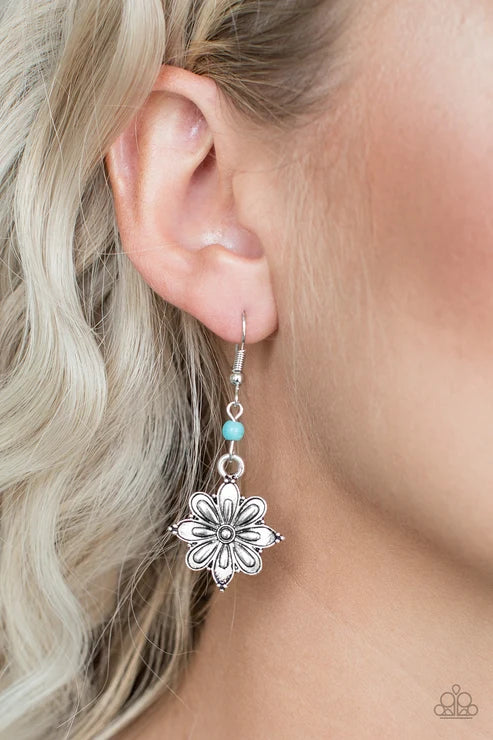 Paparazzi ♥ Cactus Blossom - Blue ♥ Earrings