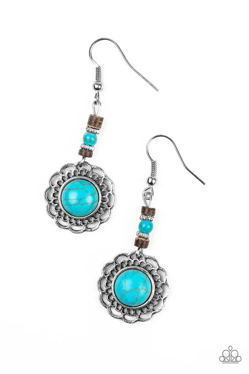 Paparazzi ♥ Desert Bliss - Blue ♥ Earrings