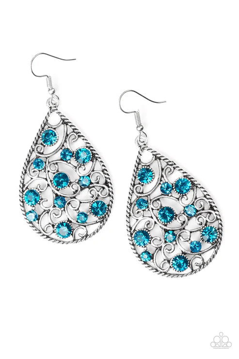 Paparazzi ♥ Certainly Courtier - Blue ♥ Earrings