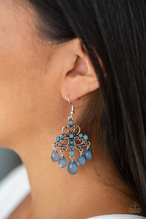 Paparazzi ♥ Dip It GLOW - Blue ♥ Earrings