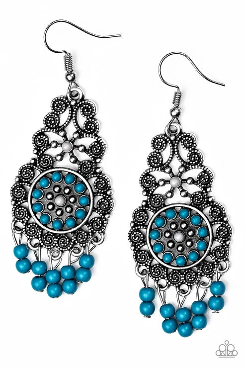 Paparazzi ♥ Courageously Congo - Blue ♥ Earrings
