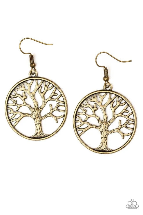 Paparazzi ♥ My TREEHOUSE Is Your TREEHOUSE - Brass ♥ Earrings