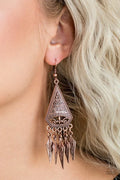 Paparazzi ♥ Me Oh MAYAN - Copper ♥ Earrings