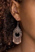Paparazzi ♥ New Delhi Native - Copper ♥ Earrings