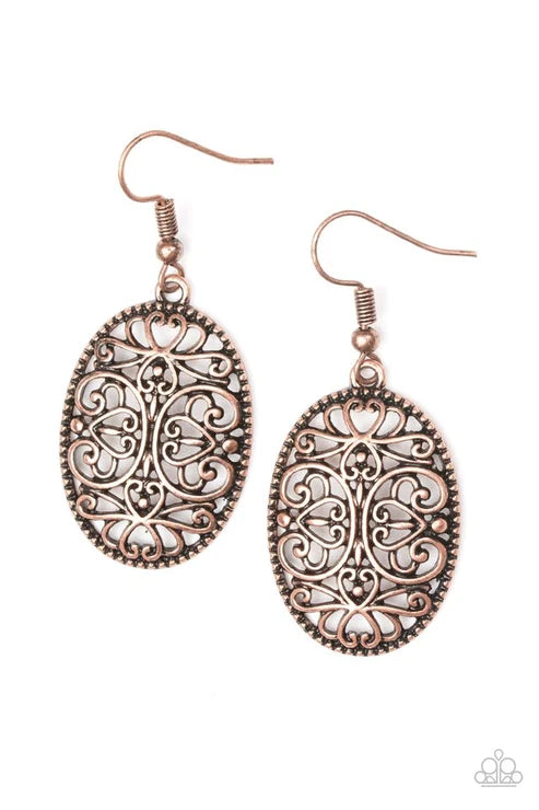 Paparazzi ♥ Wistfully Whimsical - Copper ♥ Earrings