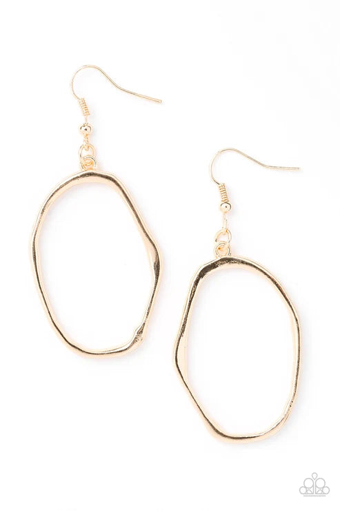 Paparazzi ♥ Eco Chic - Gold ♥ Earrings