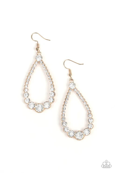 Paparazzi ♥ Token Twinkle - Gold ♥ Earrings