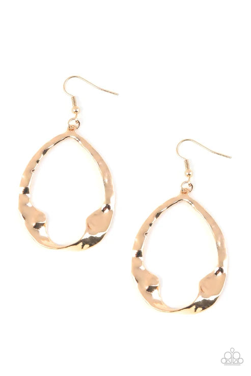 Paparazzi ♥ Twist Me Round - Gold ♥ Earrings