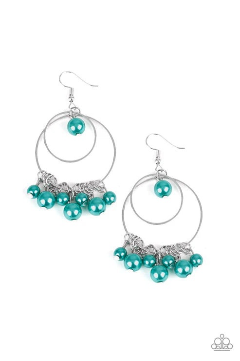 Paparazzi ♥ New York Attraction - Green ♥ Earrings