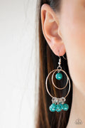 Paparazzi ♥ New York Attraction - Green ♥ Earrings