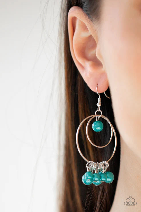 Paparazzi ♥ New York Attraction - Green ♥ Earrings