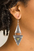 Paparazzi ♥ El Paso Edge - Green ♥ Earrings