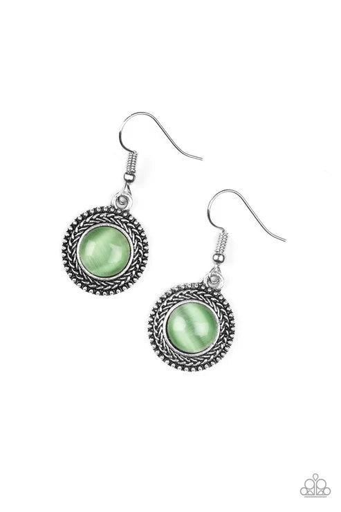 Paparazzi ♥ Time To GLOW Up! - Green ♥ Earrings