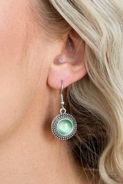Paparazzi ♥ Time To GLOW Up! - Green ♥ Earrings