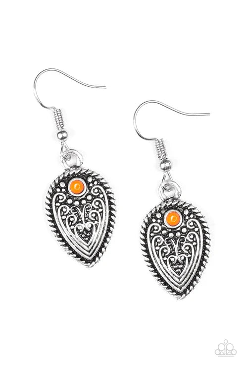 Paparazzi ♥ Distance PASTURE - Orange ♥ Earrings