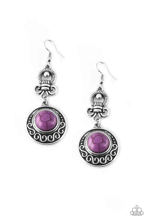 Paparazzi ♥ Southern Serenity - Purple ♥ Earrings