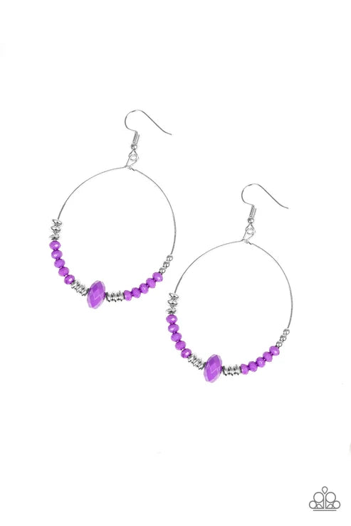 Paparazzi ♥ Retro Rural - Purple ♥ Earrings