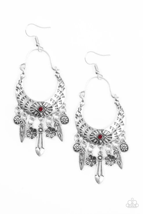 Paparazzi ♥ Nature Escape - Red ♥ Earrings