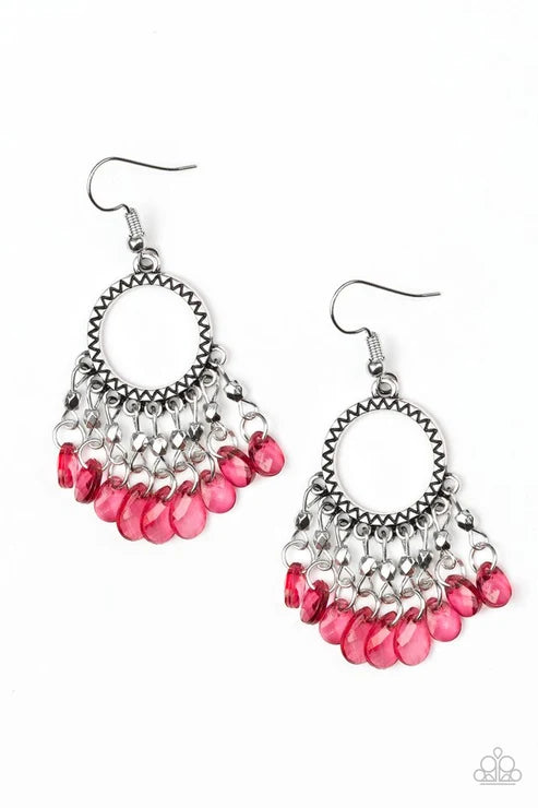 Paparazzi ♥ Paradise Palace - Red ♥ Earrings